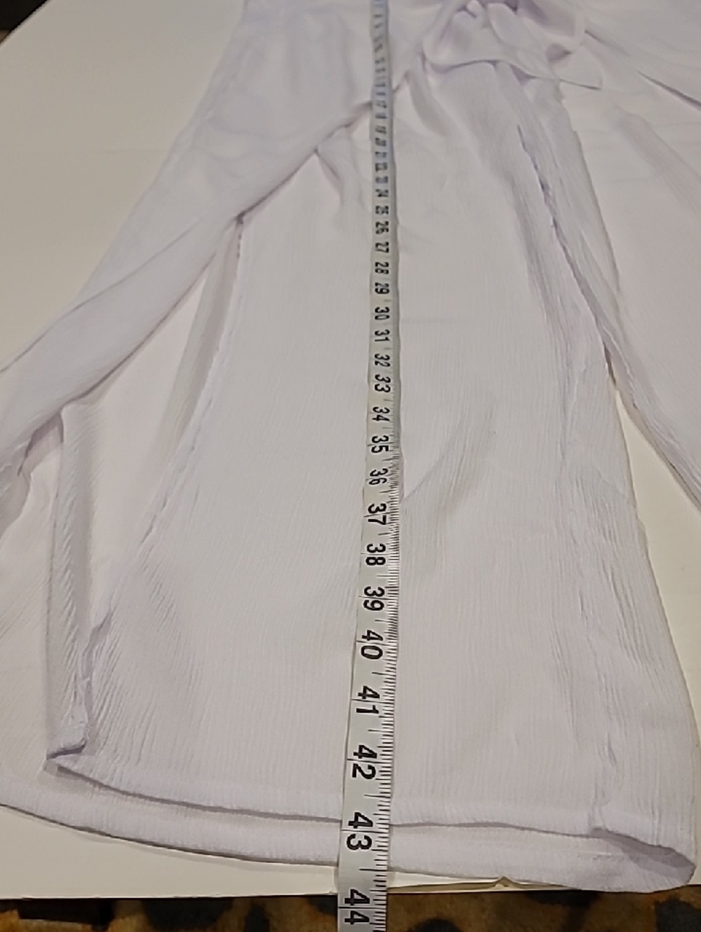 Serra White Tie-Waist Wide Leg Swim Harem Coverup Gauze Pants XL - Picture 8 of 11